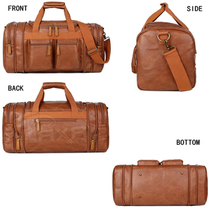 Bolsa de lona de cuero genuino de alta calidad para hombre, bolsa de lona de viaje de cuero a la venta, precio razonable, OEM de alta calidad - Product Image 3