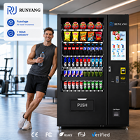 Distributeur automatique réfrigéré intelligent à écran tactile RUNYANG pour extérieur, options de paiement multiples, gestion basée sur le cloud, snacks