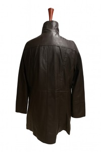 Abrigo Largo Unisex de Cuero Genuino, Chaqueta de Cuero de Piel de Oveja Premium con un Solo Botón |   Ropa de Abrigo de Moda de Invierno |   Logotipo Personalizado OEM - Product Image 6