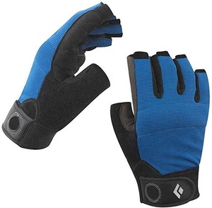 ถุงมือปีนเขาครึ่งนิ้วประดับเพชรสีดำ - Product Image 2