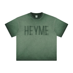 Tendance unisexe Vintage lavé à l'acide lavé T-shirt graphique imprimé personnalisé 100% coton respirant surdimensionné été - Product Image 6