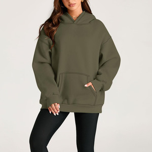 Imprimer Lettre Graphique Femmes Hoodies Tricoté Streetwear Casual Hoodies Femmes Fabricant Conception Personnalisée Sweats À Capuche Surdimensionnés - Product Image 4