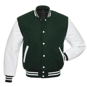Vestes de baseball personnalisables pour hommes avec patch de broderie Letterman Varsity Design surdimensionné et caractéristique vierge - Product Image 1