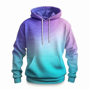 Patrón de color impreso Sudadera con capucha para hombre Casual Diseño suelto Pullover Top Street Harajuku Y2k Sudadera con capucha para hombre - Product Image 4
