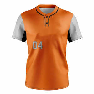 OEM Maßgeschneiderte Hochwertige Polyester Herren Uniform Baseball Trikot Jugend V-Ausschnitt <span class=keywords><strong>2</strong></span> Knöpfe Individuelles Baseball-Uniform - Product Image 2