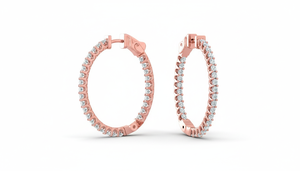 Pendientes de Aro para Mujer en Oro de 14K y Diamantes Naturales para Uso Diario - Product Image 4