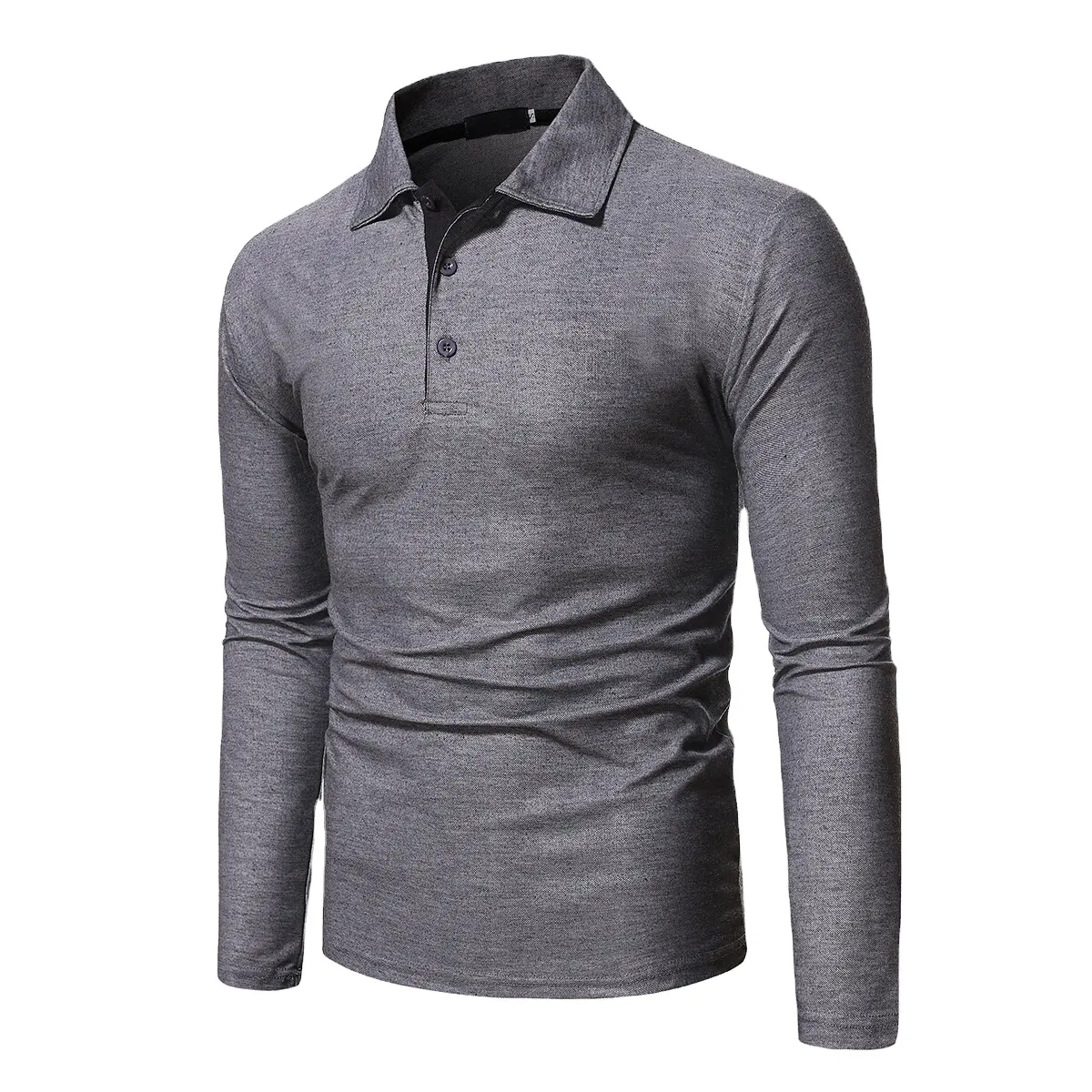 Polo à manches longues pour hommes, 100% coton, bon marché, prix Premium, meilleure vente, Super sec, de qualité, destiné à l'exportation