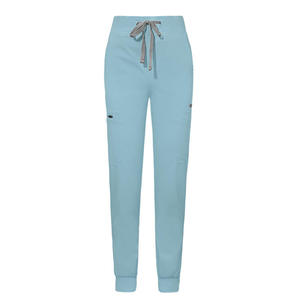 Pantalones quirúrgicos médicos de pierna ancha unisex, uniforme de trabajo de enfermera de tela tejida con cordón para médicos y enfermeras - Product Image 3