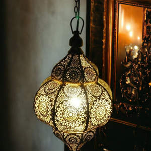 โคมไฟแขวนโลหะ/โมร็อกโกและโคมไฟตกแต่งมาใหม่สำหรับเทศกาล - Product Image 4