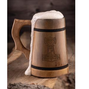 Taza de Madera de Diseño Tradicional, Hecha a Mano, de Madera Natural para Té y Café - Product Image 1