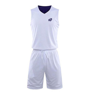 Tenues de basketball professionnelles pour hommes, sans manches, séchage rapide, légères, 100% polyester, respirantes, ensembles uniformes au design élégant, OEM - Product Image 1