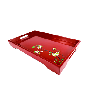 Plateau de laque fait à la main du Vietnam plateau de laque élégant pour café et table à manger servant une présentation élégante - Product Image 1