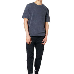 Relaxed Mens Acid Wash T Shirt With <b>Retro</b> Look Soft Cotton Breathable Material For Summer Street Style Or Home Wear - Product Image 6