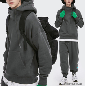 Calidad Premium 350GSM bolsillo de canguro Unisex Sudadera con capucha nueva moda pareja Jogger algodón polar en blanco pulóver Sudadera con capucha DDP envío - Product Image 2