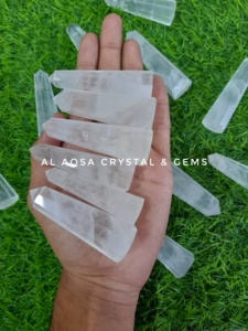 Torre de cristal de cuarzo transparente, punto de obelisco para Chakra, curación y equilibrio, ágata de piedras preciosas certificada Original para Rei - Product Image 2