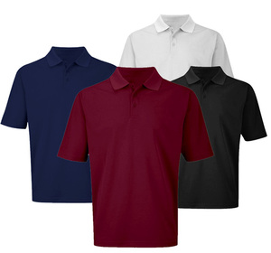 Polo à manches courtes 100% coton pour homme, t-shirt de haute qualité, blanc, décontracté, uni, teint, solide - Product Image 3