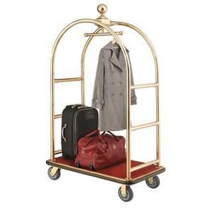 Top quality Metal & Fineshed birdcage Style trolley luggage <b>carts</b> custom adjust lobby vintage Luxury hotel luggage <b>cart</b> - Product Image 1
