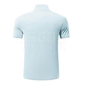 Camiseta de tela cómoda Diseño único Hombres Quarter Zip Camisas 100% algodón MOQ bajo Quarter Zip Camisas - Product Image 2