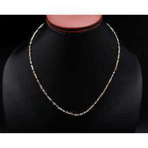 Collier de perles de diamants naturels multicolores non taillés, pendentif tendance en perles de diamants bruts non taillés - Product Image 4