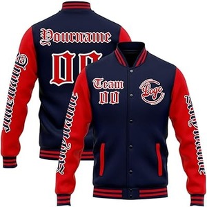 Chaqueta Universitaria Personalizada para Hombre con Logotipo Personalizado, Chaqueta Universitaria con Letras para Hombre, Chaqueta Universitaria de Béisbol Informal con Parches para Adultos - Product Image 4