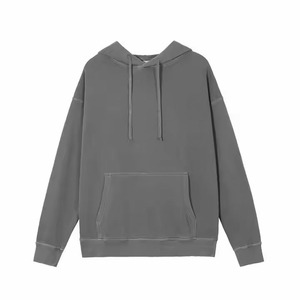 เสื้อฮู้ดผ้าคอตตอนคอตั้งเสื้อมีฮู้ดสีมัดย้อมพิมพ์ลายไม่สบายใจพร้อมกระดุมข้อมือเสื้อมีฮู้ดสำหรับฤดูหนาวใช้ได้ทั้งชายและหญิง380g ผ้าคอตตอน100% งานตามสั่ง - Product Image 2