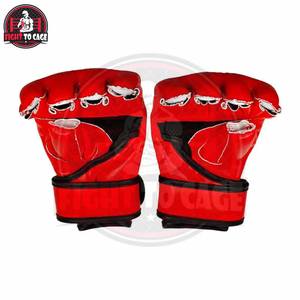 Gants de MMA de la plus haute qualité 2026, fermeture à boucle et crochet, légers/durables, personnalisables, contraste de couleurs rouge/noir pour la boxe et le combat - Product Image 2