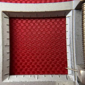 57\" Red PU Coated Twisted Yard Ballistic <b>Luggage</b> 100Dx200D Nylon Oxford Fabric Woven Dobby Style 100% Nylon BT3194-PU Bags - Product Image 4