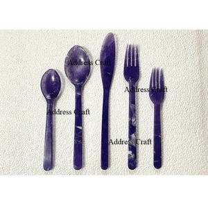 Juego de Cubiertos de Resina Brillante con Remolinos Blancos y Naranjas, Juego de Cubiertos de Resina Hechos a Mano, Venta Caliente 2025, Utensilios de Cocina - Product Image 3