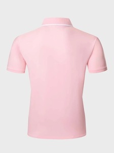 Fait sur mesure 10% coton col rabattu Anti-rides coupe ajustée à manches courtes motif solide tricoté pour polos pour hommes - Product Image 2