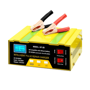 Adaptateur de chargeur de batterie universel 12V 10AH avec affichage, prise et pince de borne, plage de tension 12-24V - Product Image 2