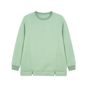 Sudadera de Invierno Ecológica para Mujer, Bordada, de Forro Polar, Transpirable, Cortavientos, Cuello Redondo, Manga Larga, Color Pista - Product Image 1