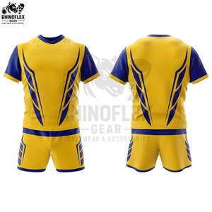 Vente flash, ensembles de maillots de rugby respirants à séchage rapide, grande taille pour hommes, personnalisables pour l'équipe, haute qualité, 100% polyester, usage adulte - Product Image 3