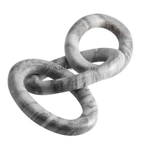 Dernier modèle arrivée Meilleure qualité Gris Couleur Marbre Fait Chaîne Designer Sculpture Maison Et Hôtel Table Accents Décoratifs - Product Image 5