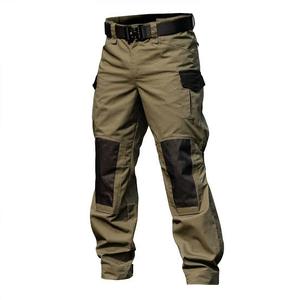 Pantalon de travail unisexe robuste, pantalon cargo multipoches, genoux renforcés, respirant, pantalon uniforme pour la construction et les travaux en extérieur - Product Image 4