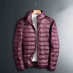 Veste matelassée légère en toile pour homme, coupe-vent, imperméable, hiver, fermeture éclair, motif uni, logo frontal, teinture unie, vente en gros - Product Image 1