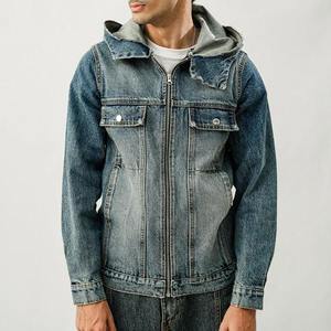 Chaqueta Vaquera Entallada para Hombre, Cortavientos, Transpirable, 100% Algodón, Ropa Exterior Informal, Logotipo Frontal Personalizable, OEM - Product Image 3