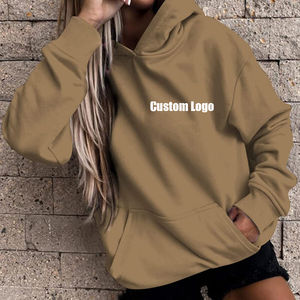 Sudadera con capucha de gran tamaño de poliéster de algodón pesado con estampado de alta calidad, sudaderas con capucha transpirables informales para mujer, sudaderas con capucha gráficas para mujer - Product Image 6