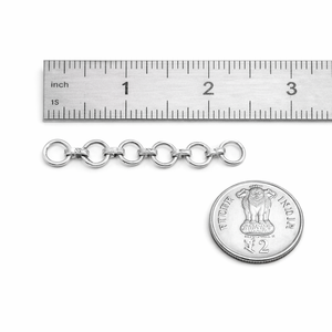 Chakralume Cadena Rolo de Plata de Ley 925, Extensión para Collar, Pulsera y Tobillera, Chapado en Oro 22k y Oro Rosa, DIY - Product Image 2