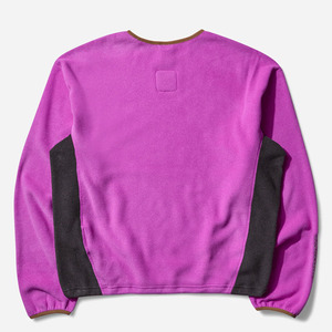 เสื้อสเวตเชิ้ตสีม่วงขนาดใหญ่พิเศษสำหรับผู้ชาย แบบหนา คอวี ทรงหลวม สไตล์สตรีทแวร์ ผ้าฟลีซ ไม่มีลาย สามารถใส่โลโก้ได้ - Product Image 2