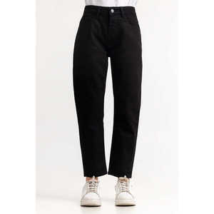 Jean en denim noir basique taille haute WM-JNS-SS24-005 – Élément de mode simple - Product Image 4