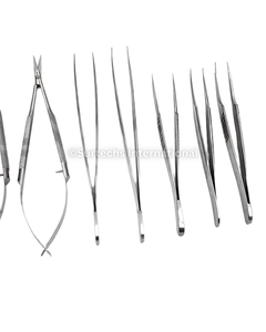 Juego de Instrumentos Microquirúrgicos Surtechs, Kit de Microcirugía de Acero Inoxidable, Portaagujas, Pinzas, Tijeras - Product Image 6