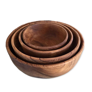 Prix d'usine direct pour Table de cuisine à forte demande Ensemble de bols en bois d'acacia Vaisselle de cuisson en bois respectueuse de l'environnement - Product Image 3