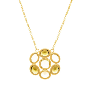 Chaîne en or jaune 18 ct avec cristal rond Moissanite diamant bijoux vintage à la mode pour femmes plaqué or 14 ct - Product Image 2