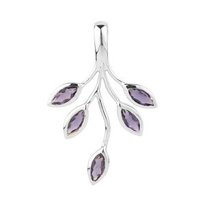 จี้ชั้นดีสไตล์วินเทจไม่เหมือนใครพร้อมพลอย iolite ธรรมชาติดีไซน์ทันสมัยสำหรับเป็นของขวัญ - Product Image 1