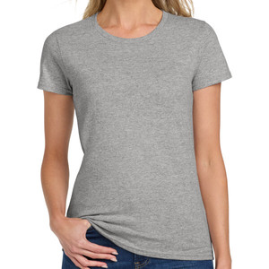 Camiseta deportiva gris de manga casquillo para mujer, ropa de mujer 100% de algodón pesado - Product Image 5