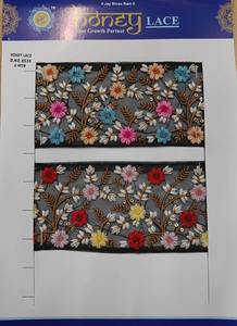 Dentelle brodée florale colorée élégante pour la mode, la décoration intérieure et les projets d'artisanat - Product Image 2