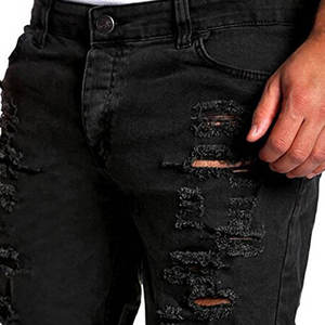 กางเกงยีนส์ขาสั้นผู้ชายสั่งทำพิเศษ ลดราคา ผ้าฝ้าย 100% น้ำหนักเบา ระบายอากาศดี ลายเรียบ สไตล์ลำลอง บริการ OEM สำหรับผู้ใหญ่ - Product Image 5