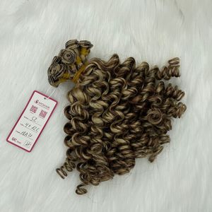 ผมต่อแบบเรีมี18นิ้วแบบพรีเมี่ยมย้อมผมด้วยเครื่องทำเปียโนเส้นด้ายถักทอจากผมมนุษย์คุณภาพสูง - Product Image 1