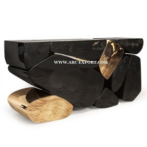 Table console en métal argenté Ware Merveilleux design Living Rom fait à la main Grande taille en métal Cafe Resorts Table console décorative - Product Image 6