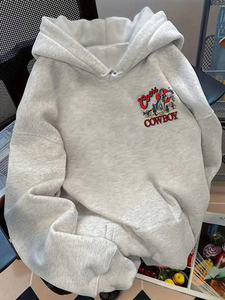 Sudadera con capucha estampada de algodón 100% para hombre de alta calidad de felpa francesa de invierno de gran tamaño con cuello sólido con patrón 3D personalizable - Product Image 2